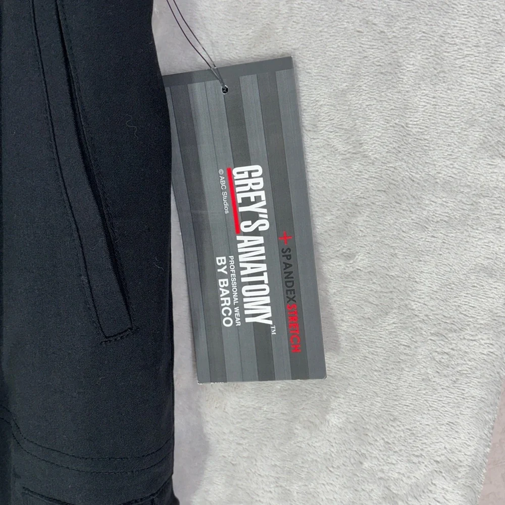NWT--Grey's Anatomy Black Scrub Pant Spandex Stretch Size 4XL - Picture 2 of 9